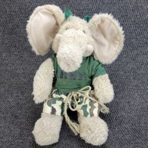 Army Elephant Plush Stuffed Toy 16"